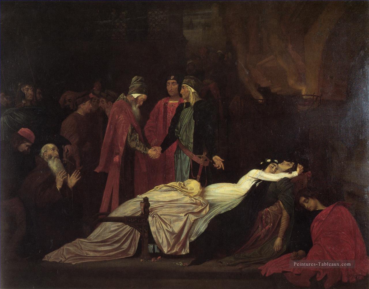 La réconciliation des Montagues et des Capulets académisme Frederic Leighton Peintures à l'huile
